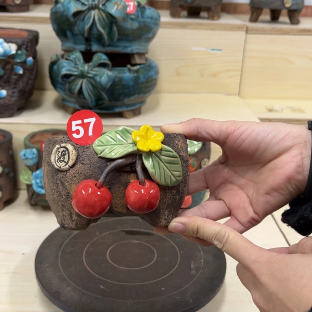 【闪购商品】紫砂花盆57号内口10×7外高7