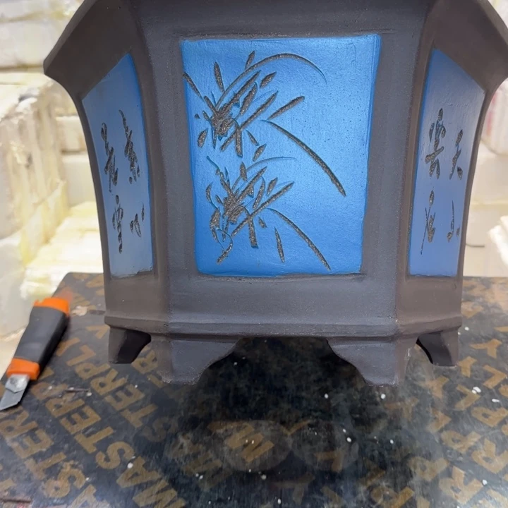 紫砂花盆口径33.21口径