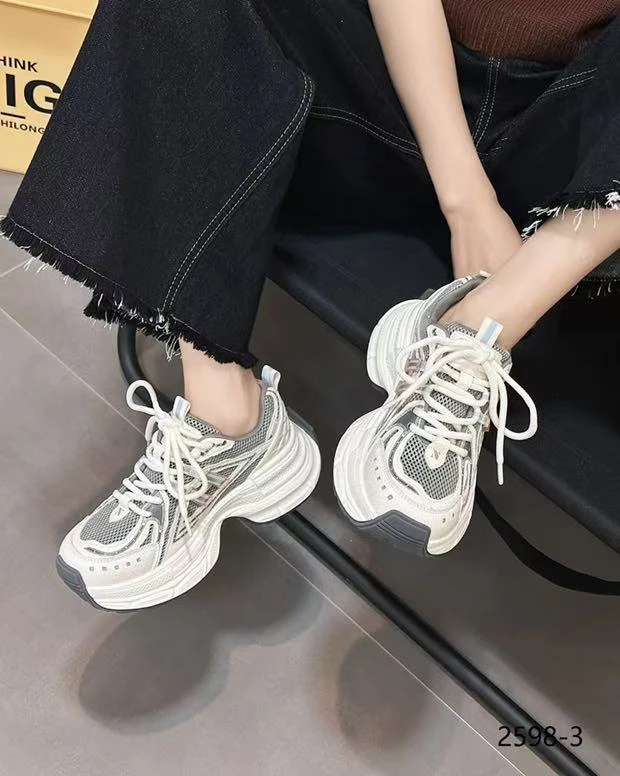 【韩衣舍】2598-3运动风厚底春季老爹鞋时尚透气休闲鞋复古女鞋