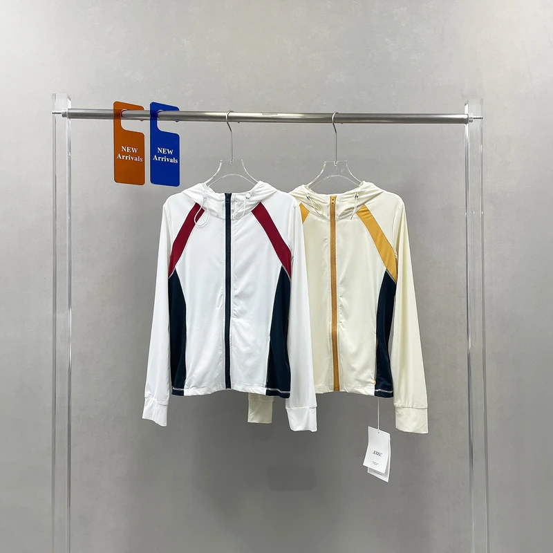 绣罗衣尚轻薄防晒上衣女夏2025新款百搭时尚拼色连帽短外套13911