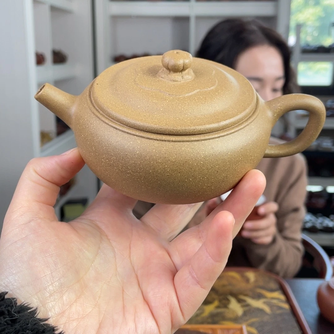 紫砂茶壶段泥梅花石鼓270cc