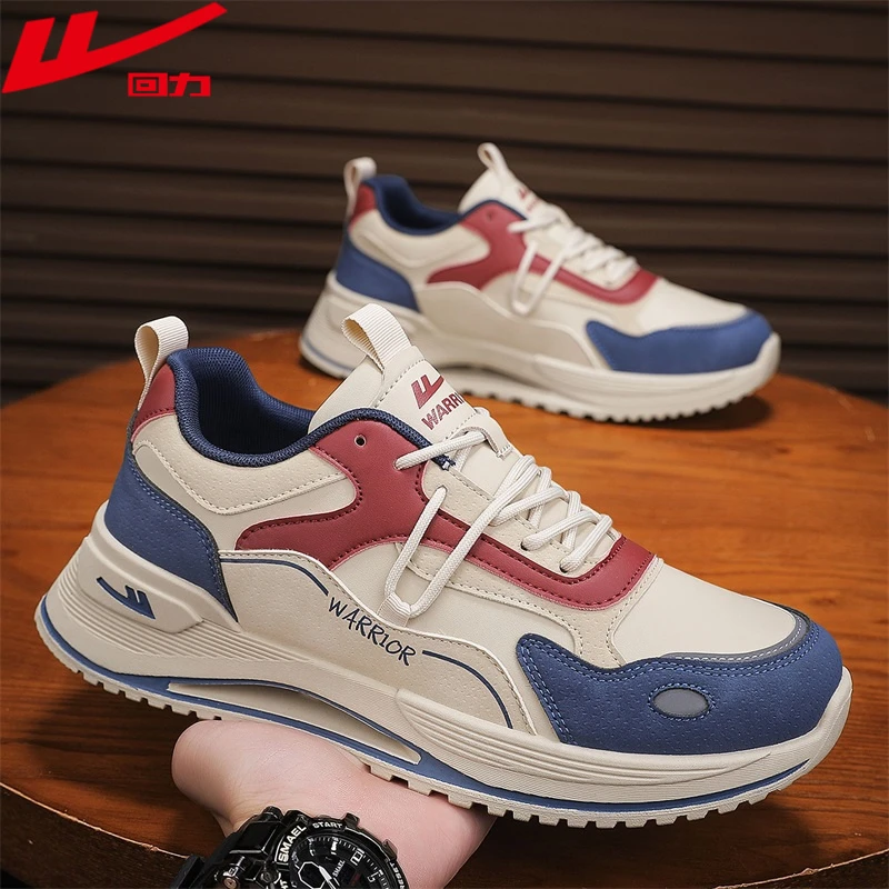 回力男鞋2025新款秋冬皮面软底老爹潮鞋防滑增高运动休闲百搭阿甘