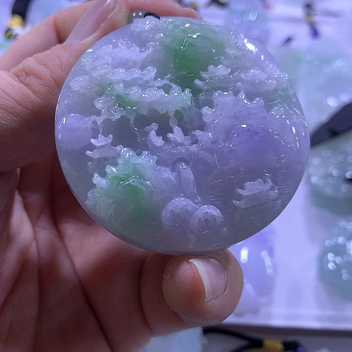 翡翠未镶嵌颈饰天然翡翠A货吊坠