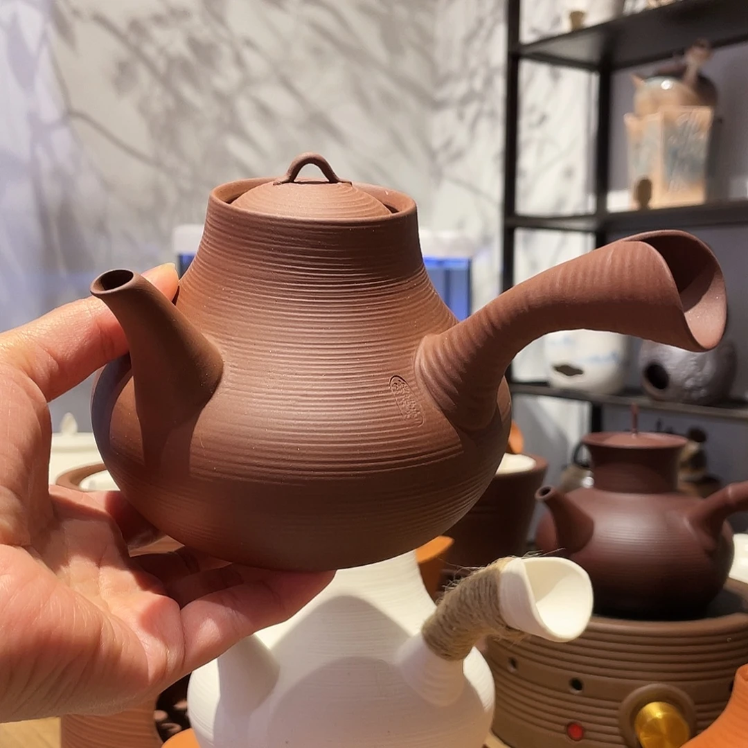 C****550ml紫泥梨型砂铫壶