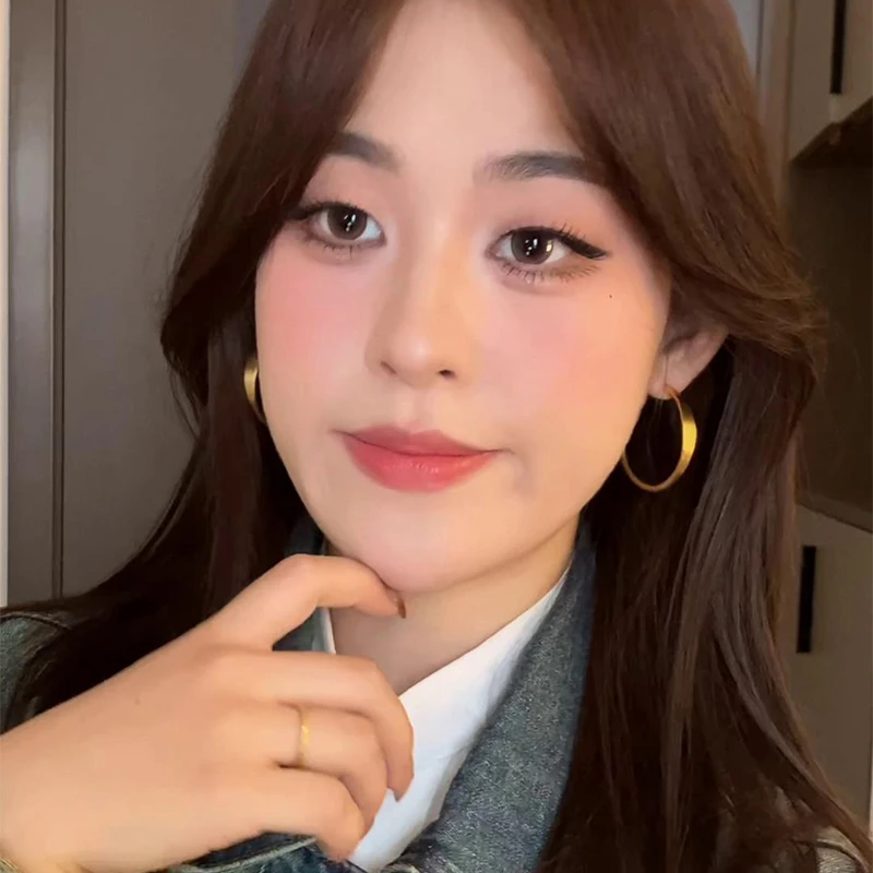 铜合金耳饰 金色大圈耳环女复古耳饰高级圈圈耳圈耳钉