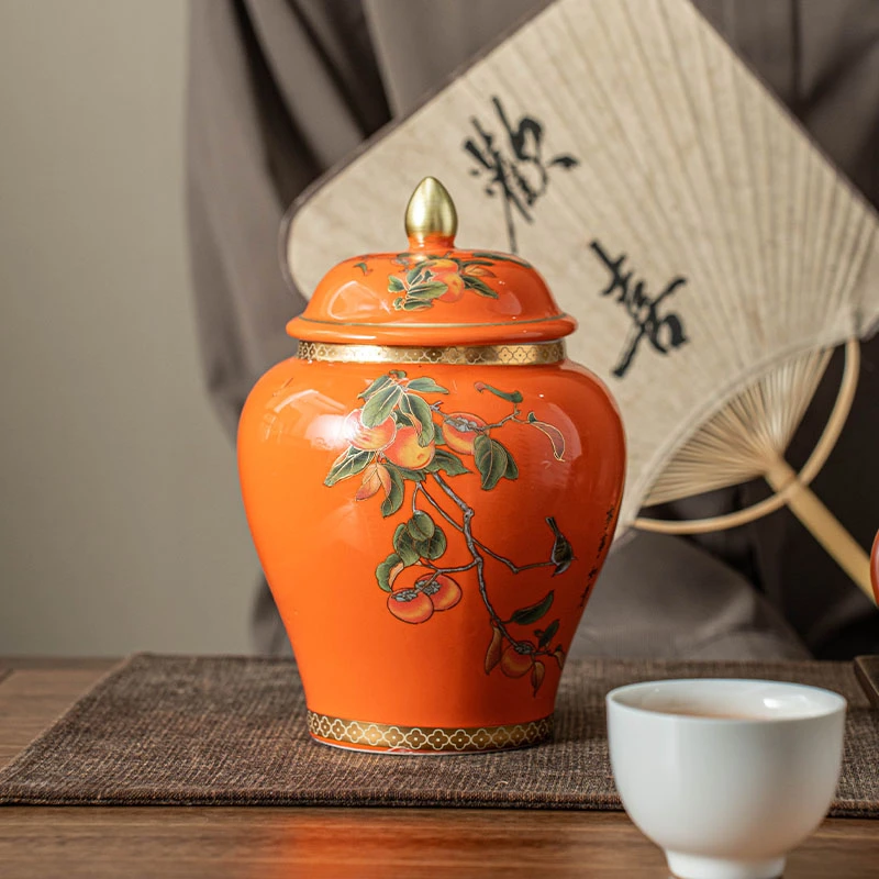 陶瓷家用红茶白茶绿茶散茶密封罐空罐 088