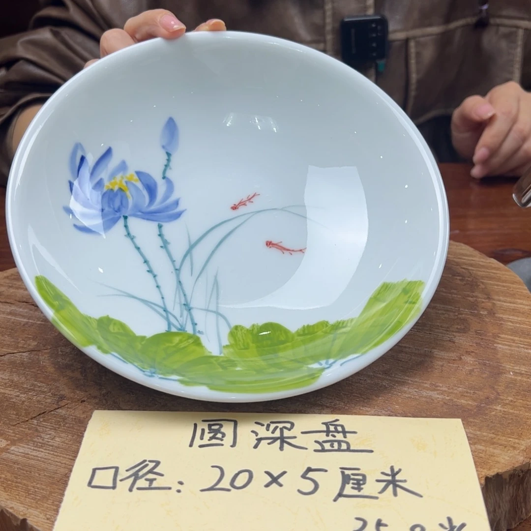 瓷片景德镇陶瓷手工手绘制作