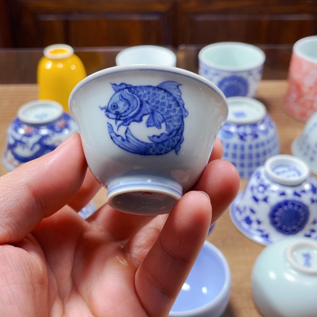 至善雅器团鱼小撇口杯