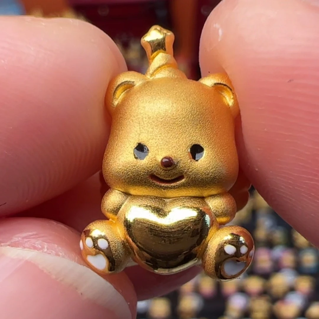 足金999黄金黄油小熊系列