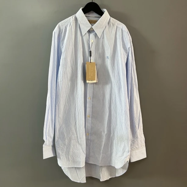 未使用 BURBERRY/博柏利 Burberry蓝色条纹战马衬衫