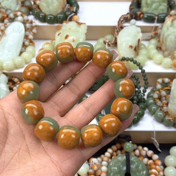 【闪购商品】透闪石质玉手串未镶嵌用****8