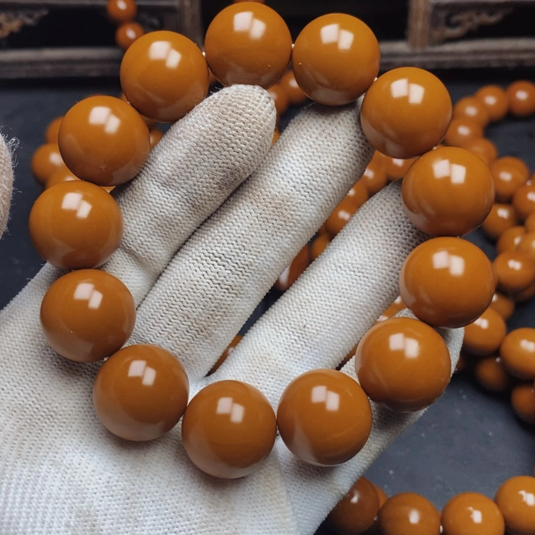 裘***师橄榄核手串/手链1.75尺寸广西铁核小孔精品