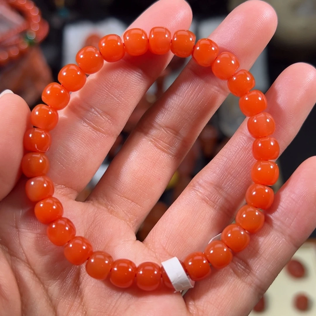 南红玛瑙未镶嵌老型手串7左右