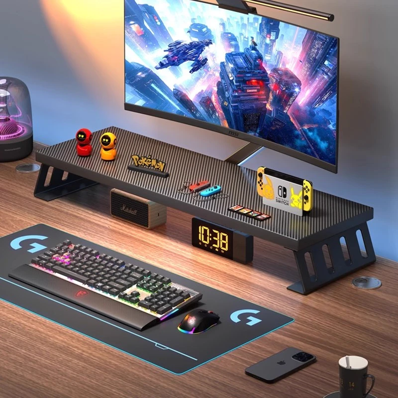 电脑增高架显示器支撑架垫高底座台式收纳架子办公桌面隔板置物架