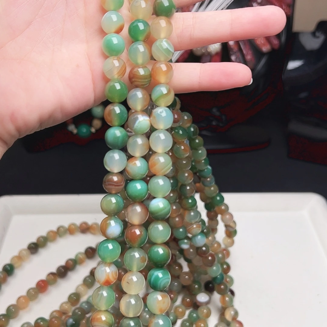 玛瑙/玉髓合金珠宝半成品x444 10m 江南春水玛瑙一条