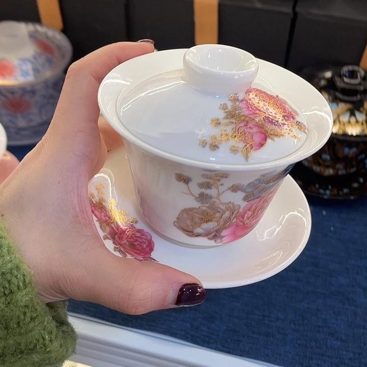陶景德陶瓷盖碗茶具