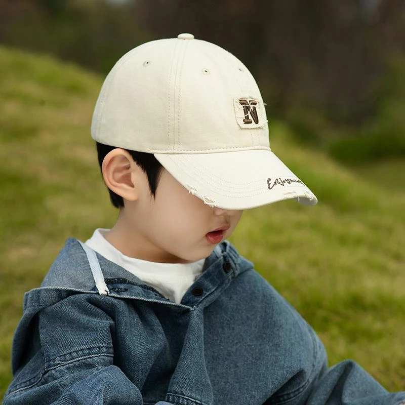 日本儿童帽子棒球帽2025夏季新款遮阳防晒男女大檐百搭宝宝鸭舌帽