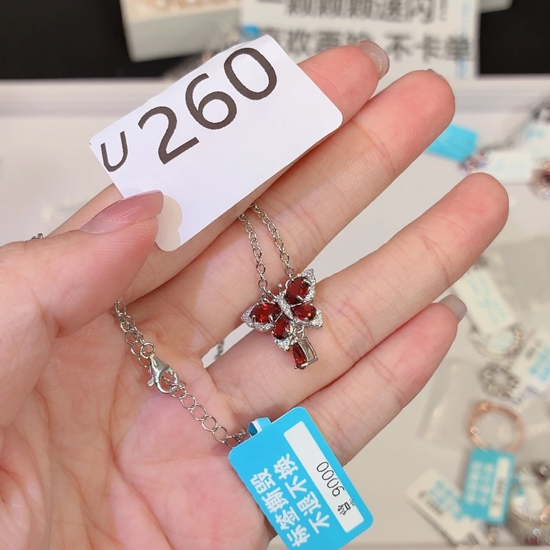 银S925镶嵌珠宝首饰石榴石