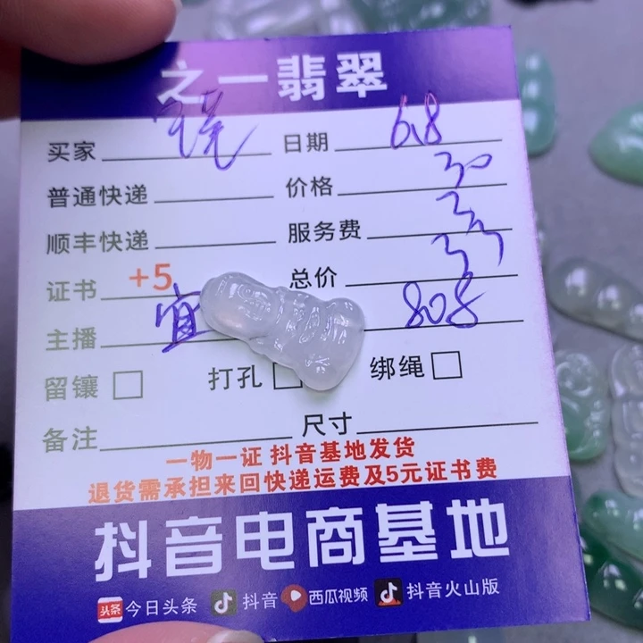 翡翠未镶嵌颈饰瑾*