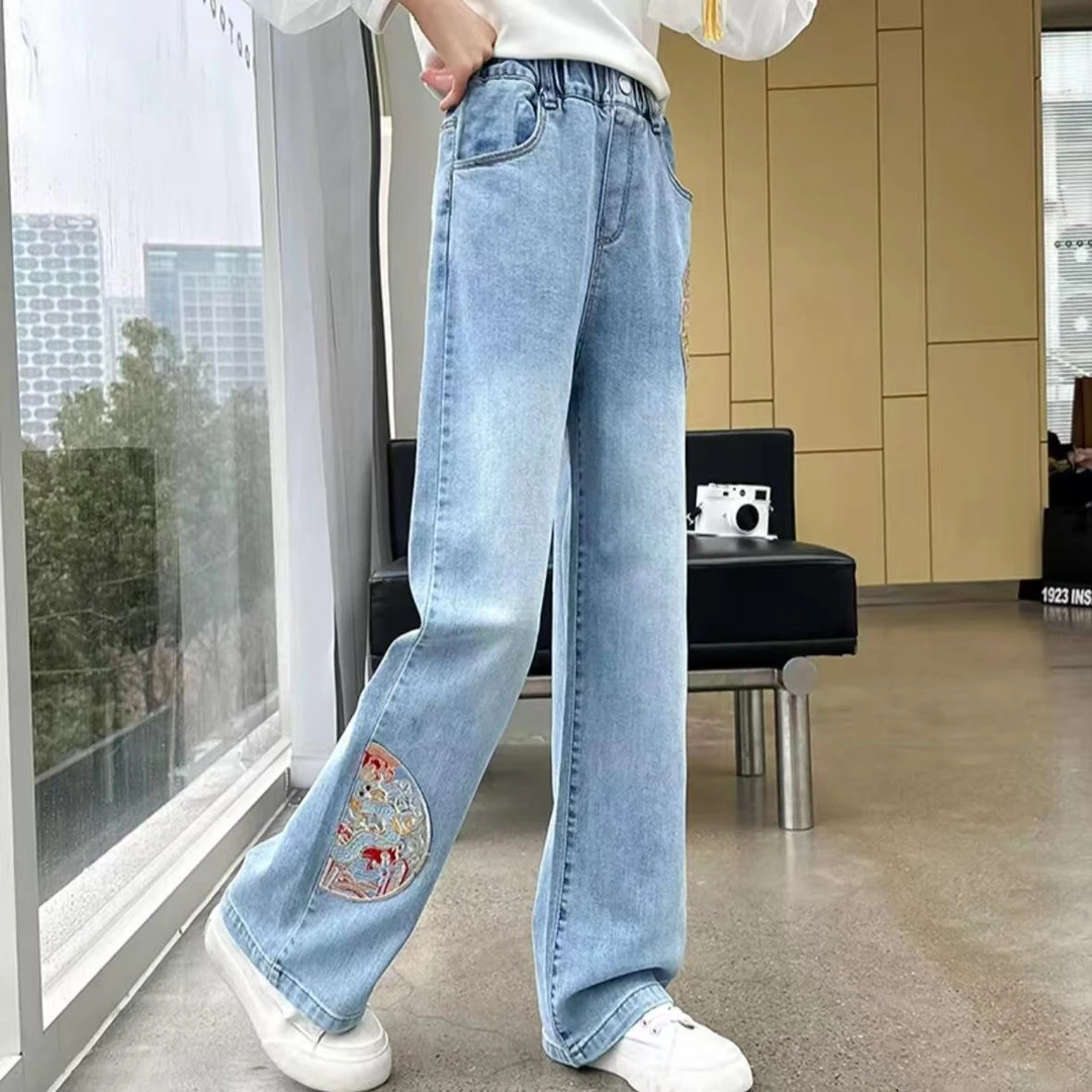 24新款刺绣牛仔裤/01266