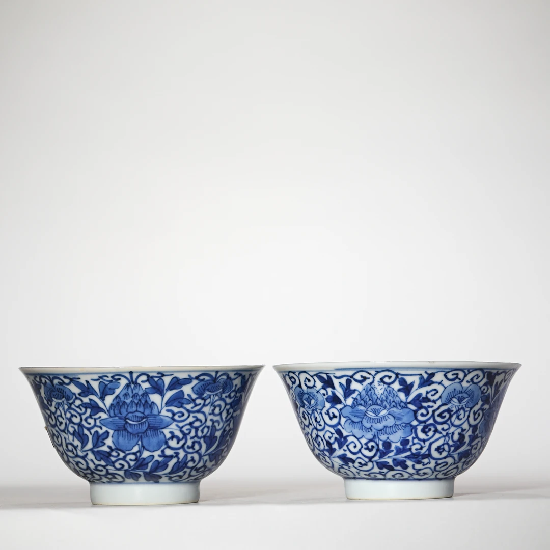 【预展专用】3170清晚期·青花缠枝莲纹碗【古董拍卖】