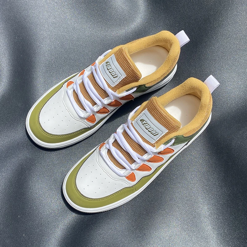 百搭旅游鞋四季休闲鞋大码潮流鞋子男款爆款男士绿色透气学生板鞋