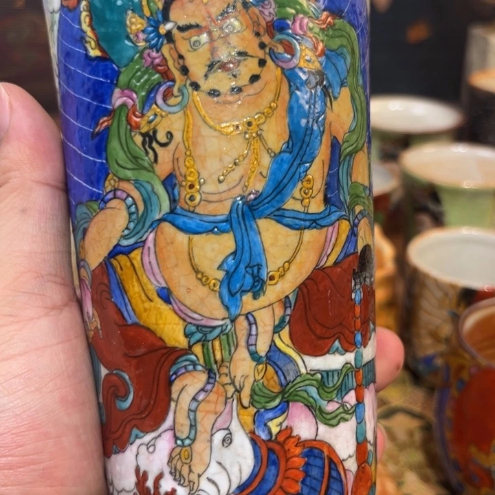 手工制作黄财神杯