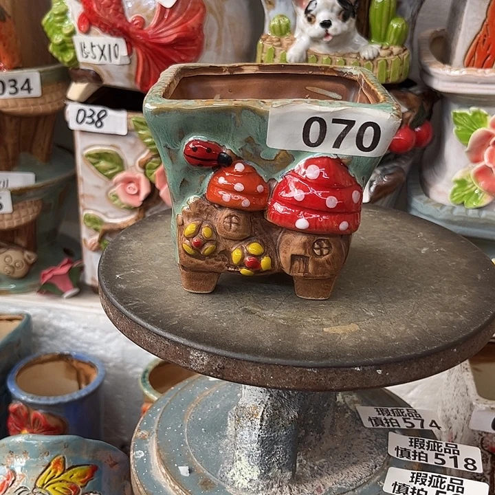 粗陶材质多肉花盆