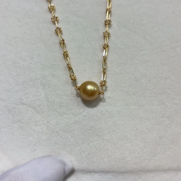 颈饰银S925镶嵌海水珍珠