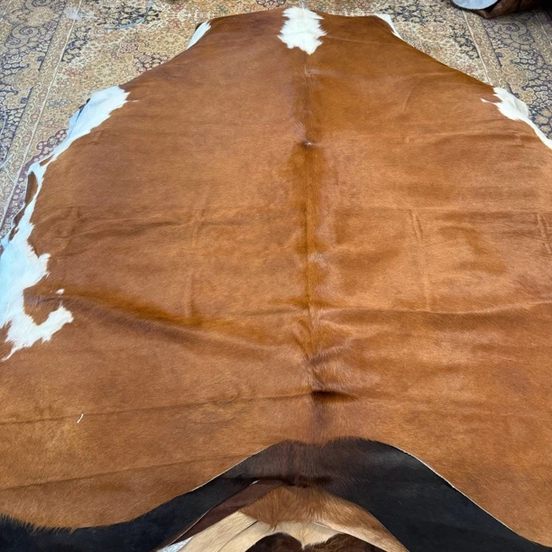 【本尼家】F161 260x220cm专拍牛皮地毯家用轻奢手工