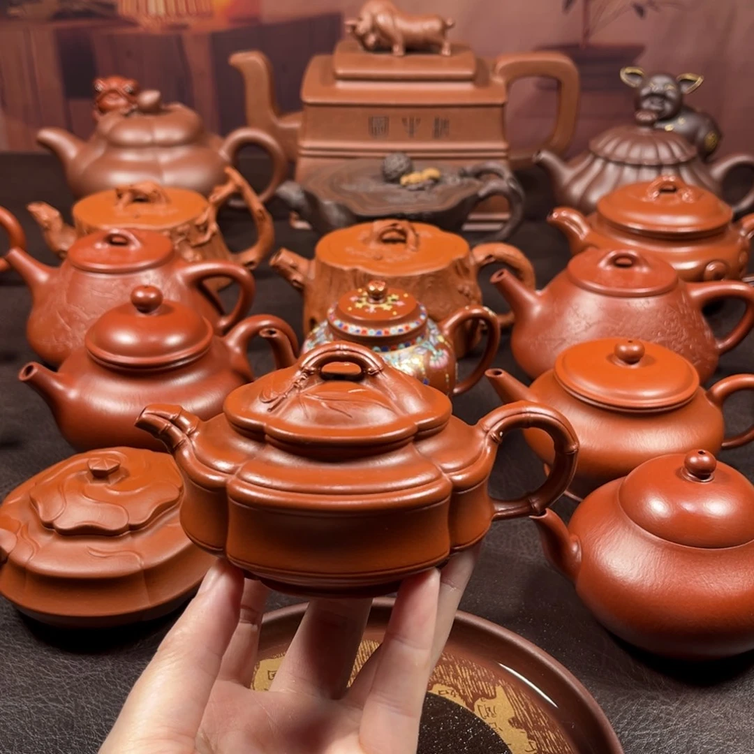 茶壶紫砂有**年原矿朱泥120毫升