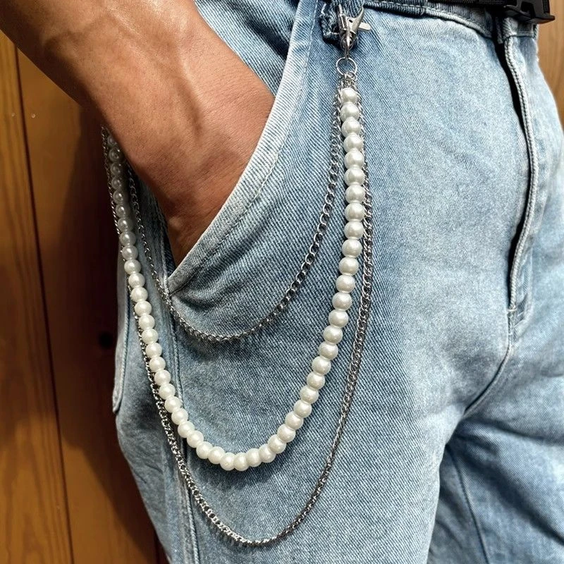 嘻哈朋克金属ins裤链链子潮流链条配饰挂链jk牛仔裤装饰腰链