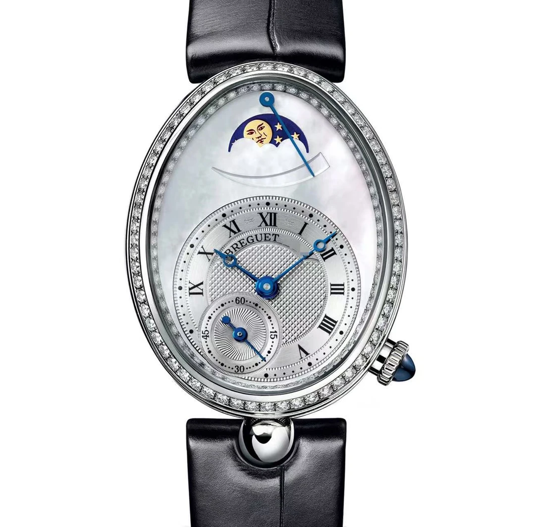99新 BREGUET/宝玑 皇后8908BB鸽子蛋白金36*28原钻18年全套