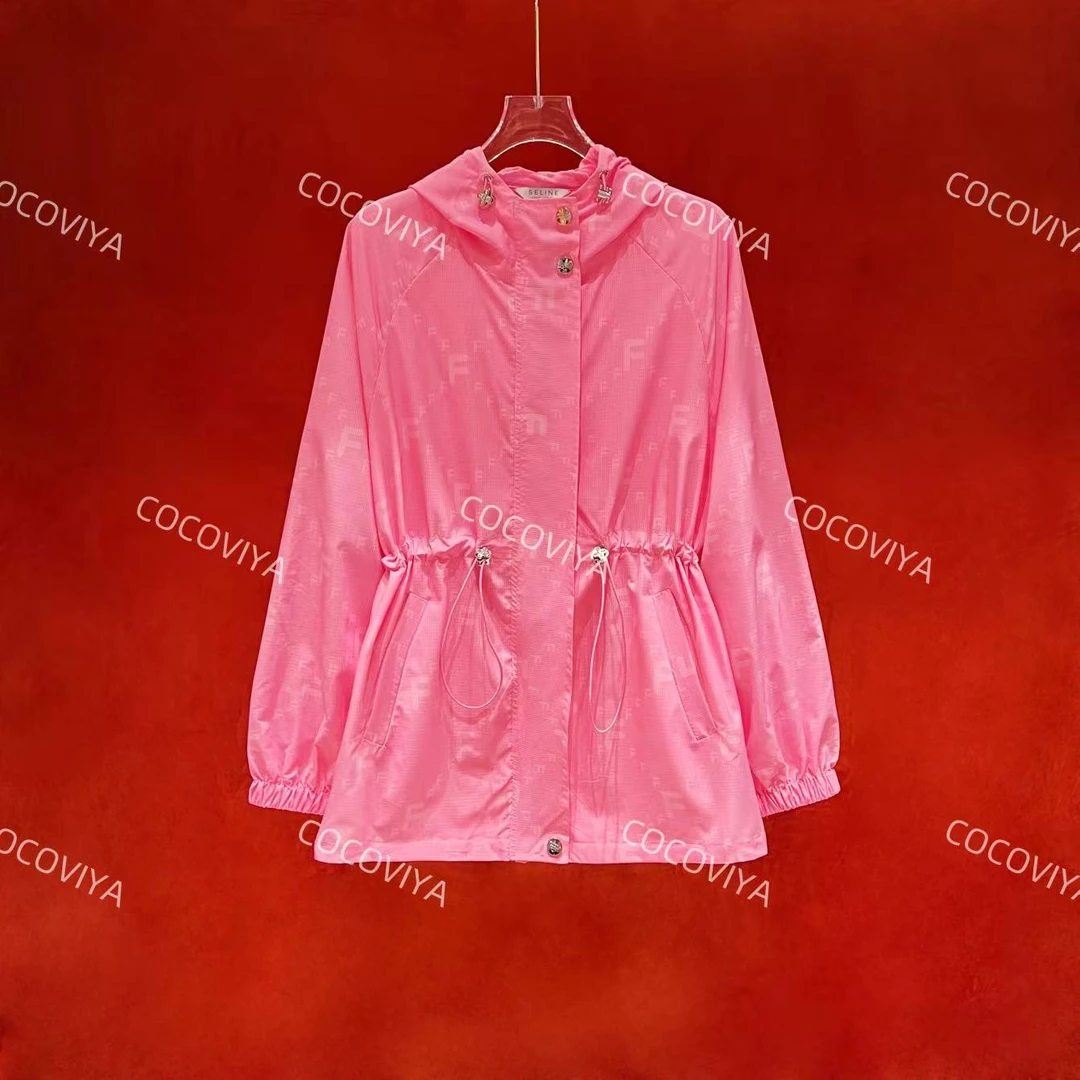 COCOVIVA新款户外百搭时尚休闲粉色透气亲肤遮阳外套24FW091