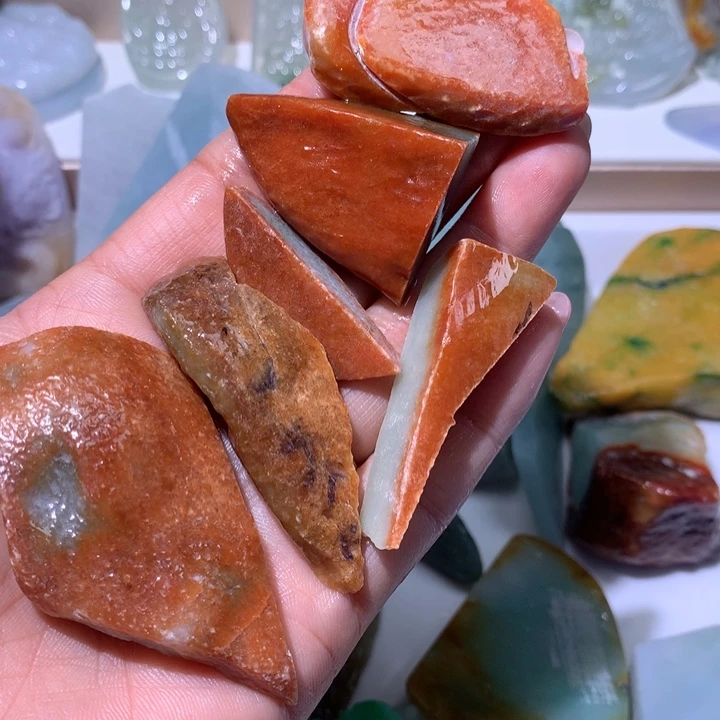 翡翠裸石翡翠边角料