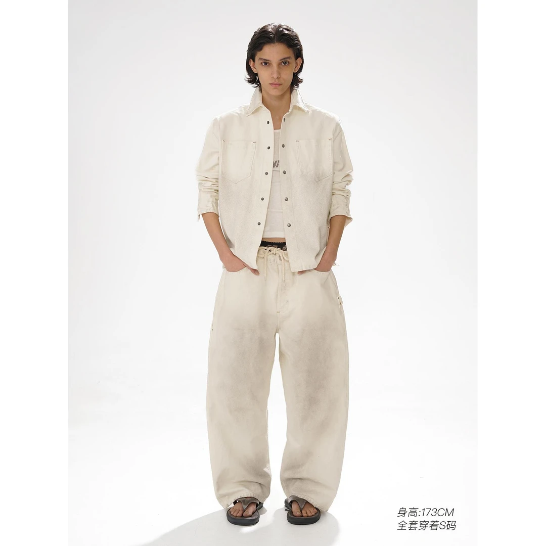 【早春新品】MASONPRINCE* 建筑珠帆做旧衬衫