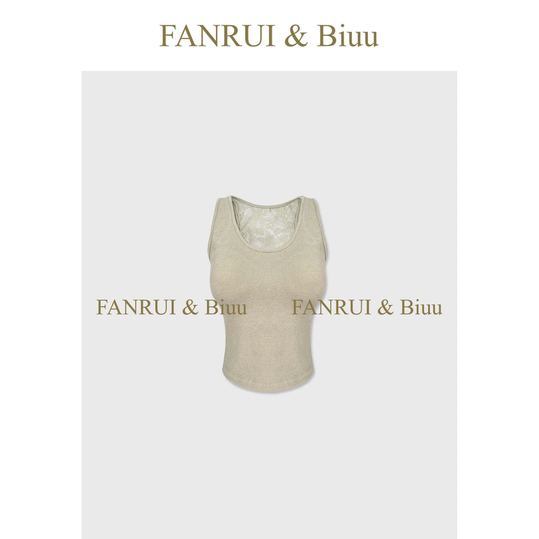 FANRUI/泛芮「风语镂梦」时尚炸街独特精致露背蕾丝吊带背心B17535