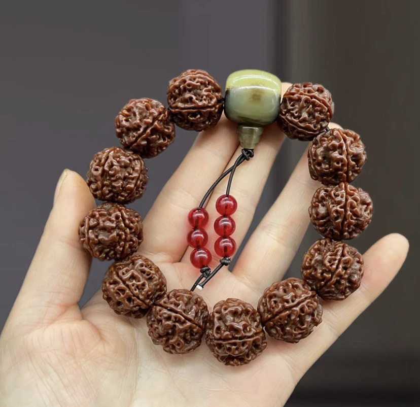 山川雅玩严选-玉化金刚菩提子手串-10120（无礼盒）