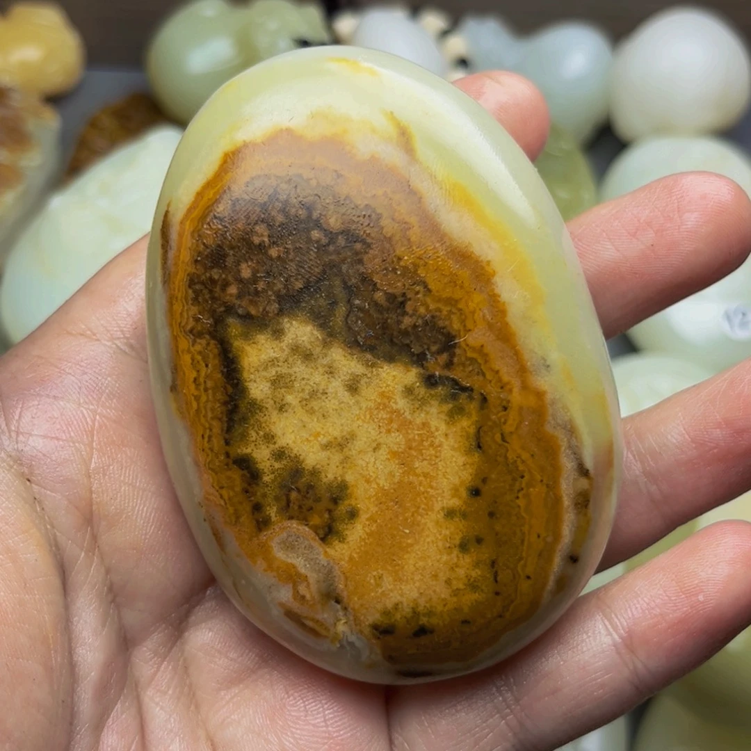 E***i石材方解石手把件