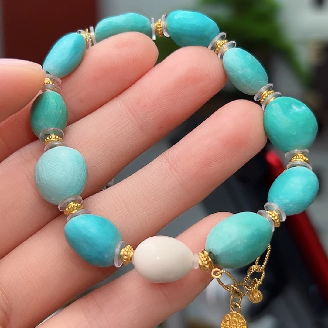 绿松石珠宝奇石18K金镶嵌