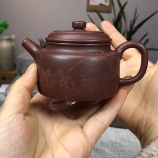 紫砂茶壶小德中微瑕120cc