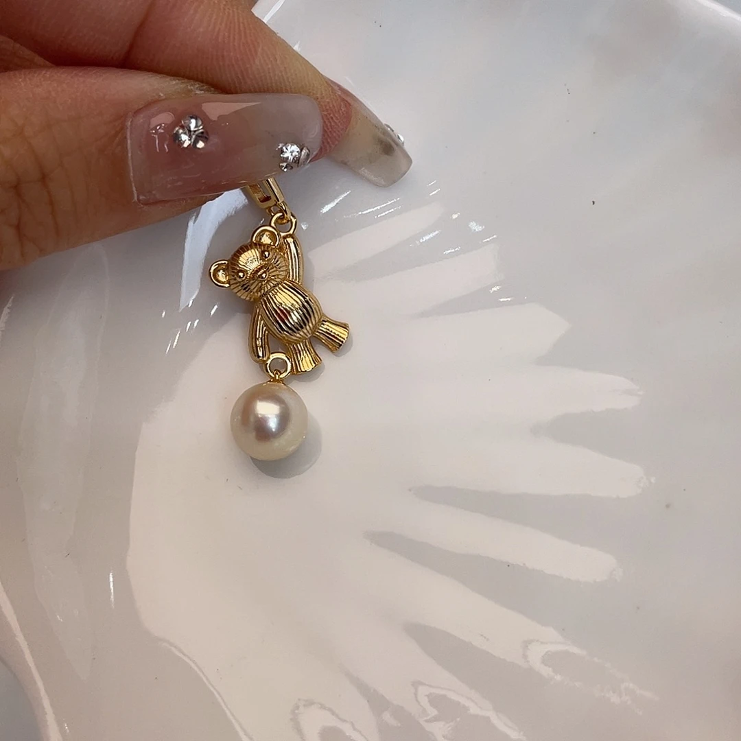 海水珍珠银S925镶嵌吊坠(不含链)