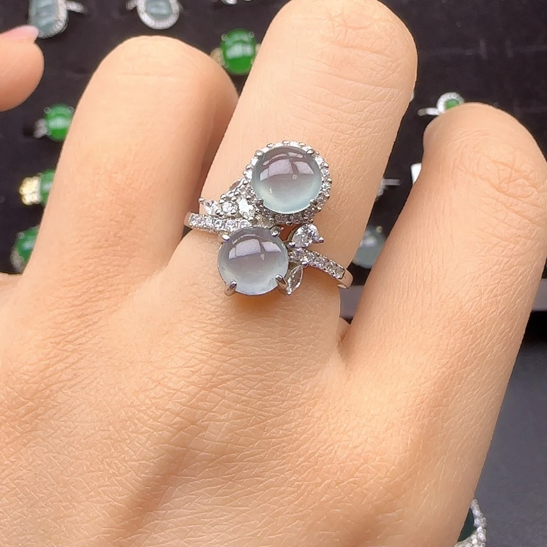 银S925镶嵌戒指翡翠