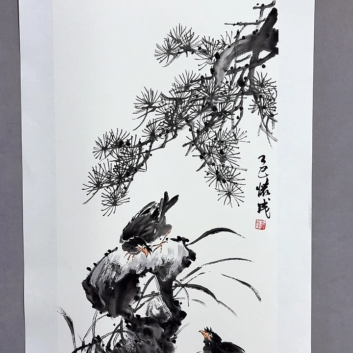 国画亲笔手绘放心去藏