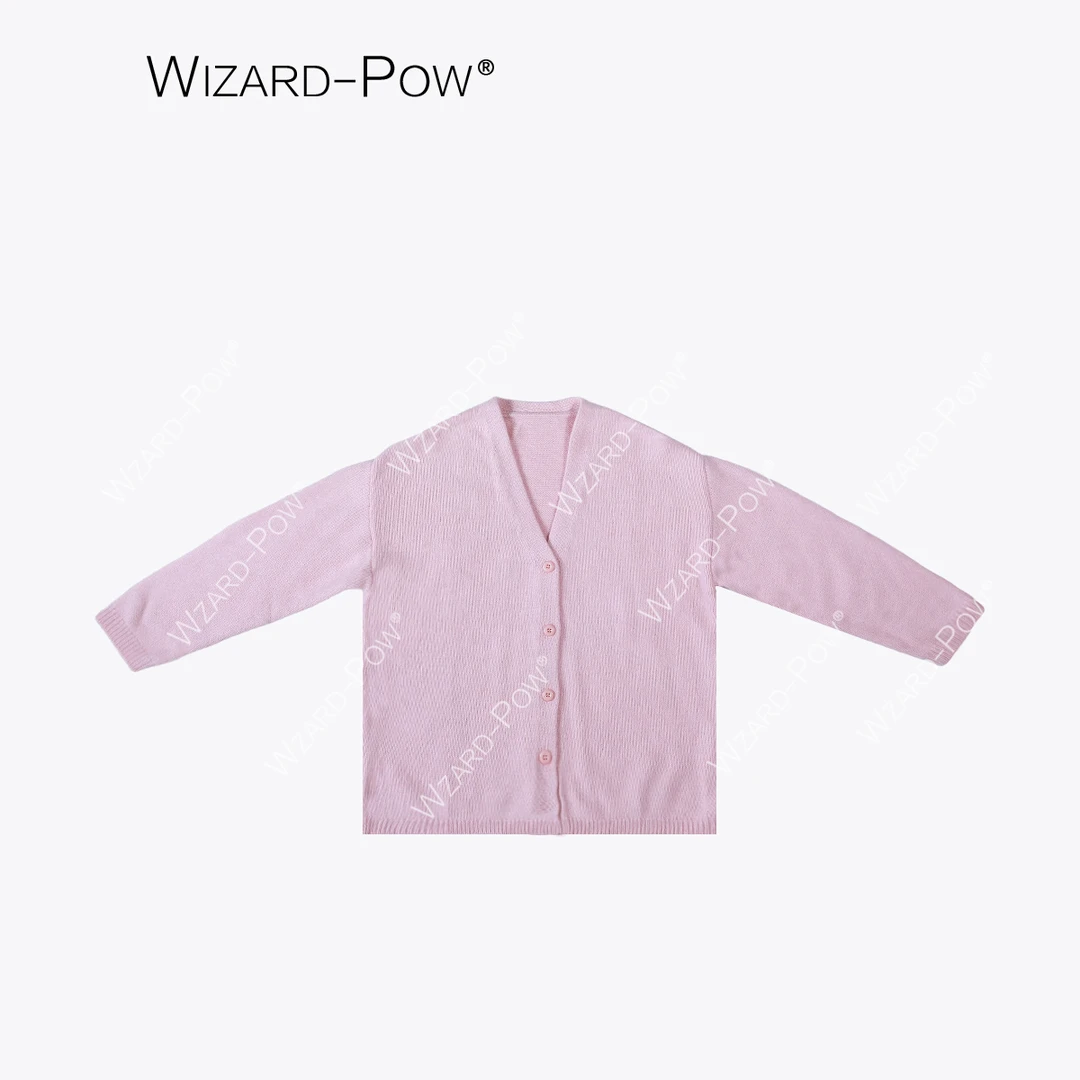 灯小炮V领软糯毛衣