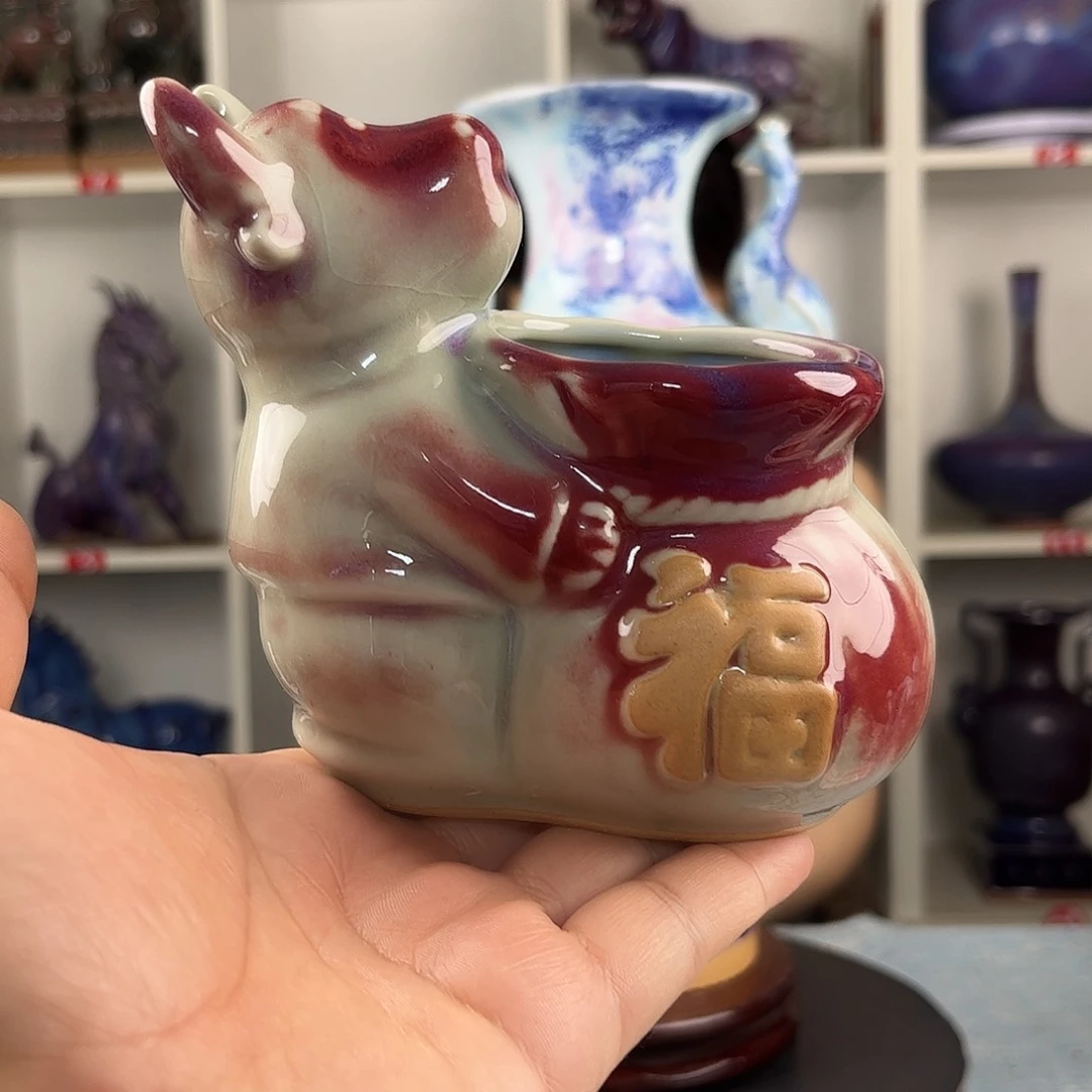 瓷片摆件……笔筒……