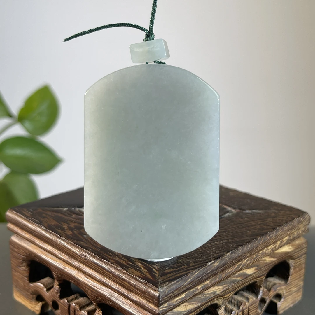 JXA27-28   天然缅甸翡翠A货  无事牌