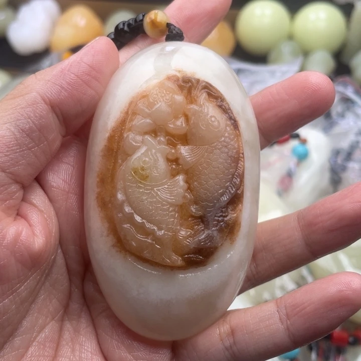 鲲***鹏石材天然古青石手把件