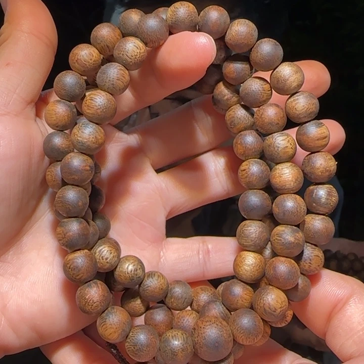 沉香手串海南老白棋09链子40克+