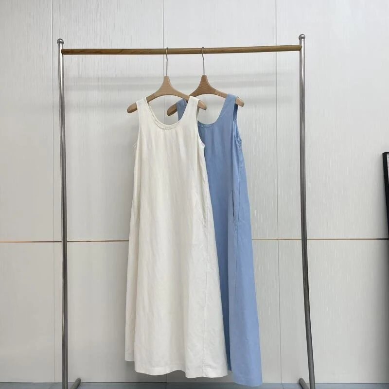 【维维专属】绢麻绸长款连衣裙YL2401336